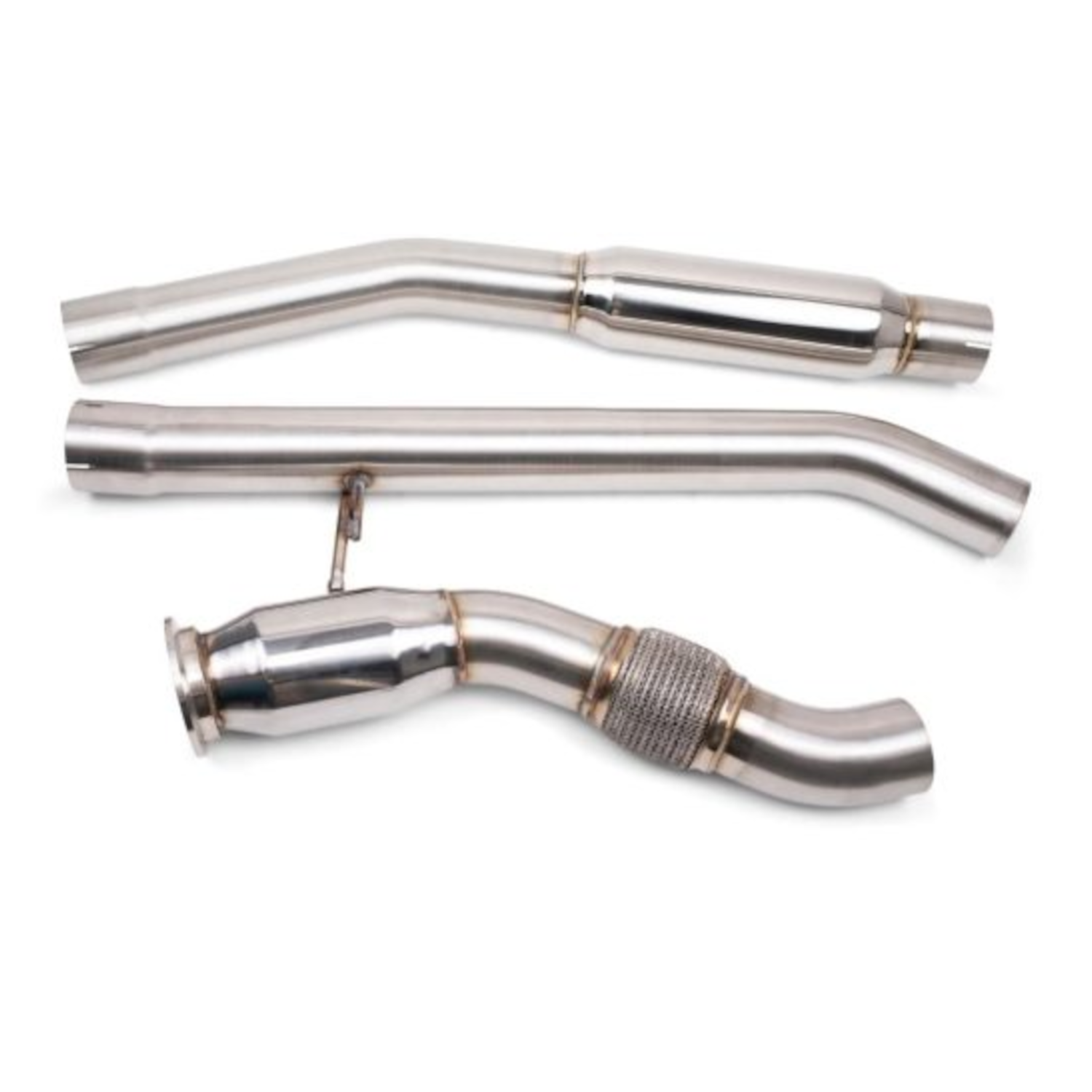 VRSF Cast Stainless Steel Downpipe & Midpipe Combo — BMW E70 X5 35d