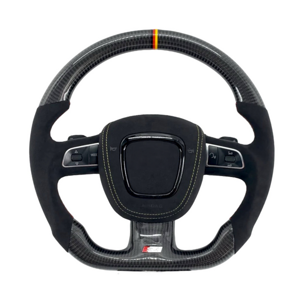 Carbon Fiber Steering Wheel for 2006–2011 Audi A3/S3/RS3 (8P), 2006–2008 A4/S4/RS4 (B7), 2008–2011 A5/S5 (B8)