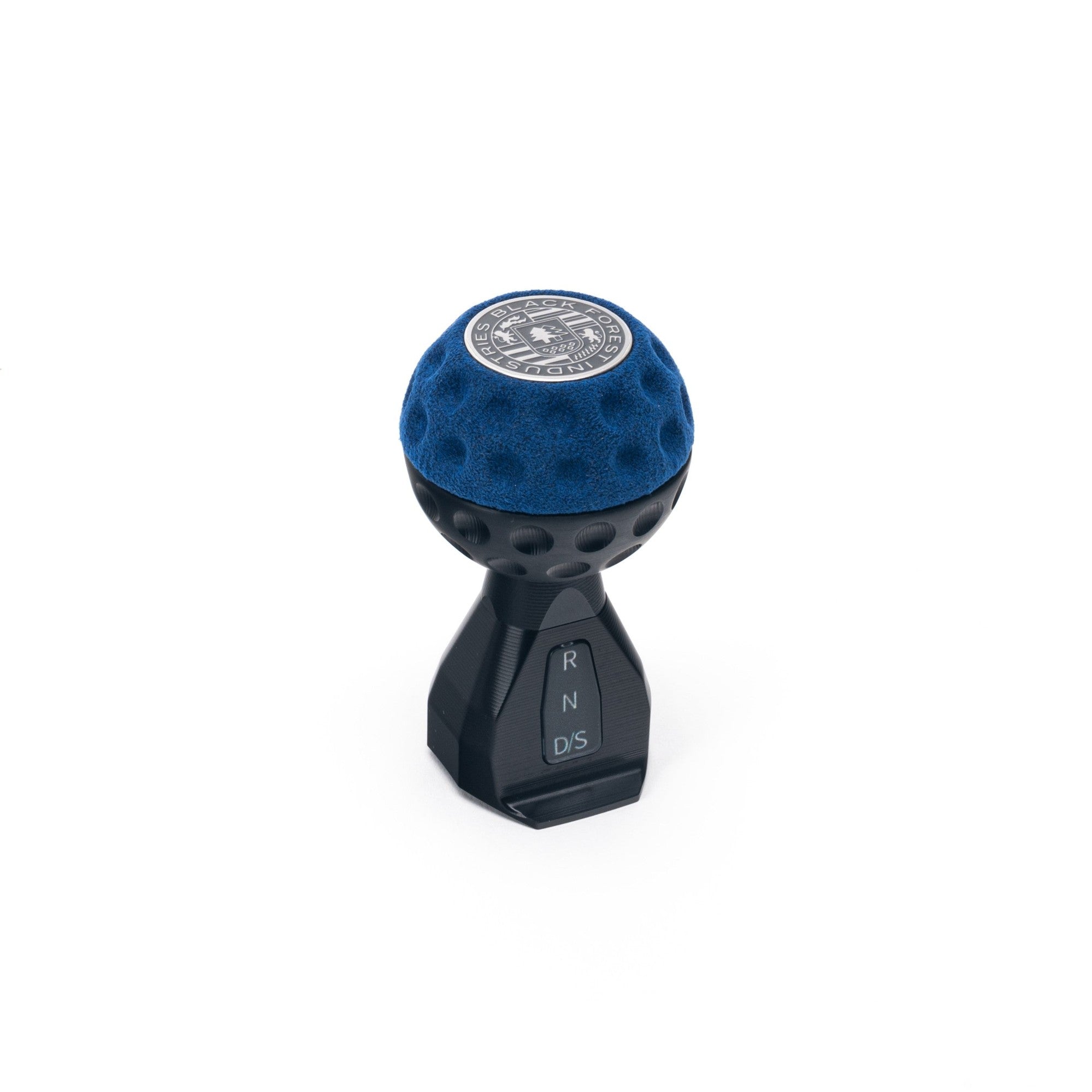 BFI GSB Heavy Weight Shift Knob, Auto / DSG for Volkswagen Golf MK8 & Atlas Mk1 (2019–2026) - Blue Alcantara / Black Anodized