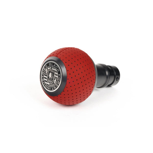 BFI GS2 Heavy Weight Shift Knob for Porsche 911 991 / 992 (2011–2026) - Rosso Centaurus Air Leather / Black Anodized