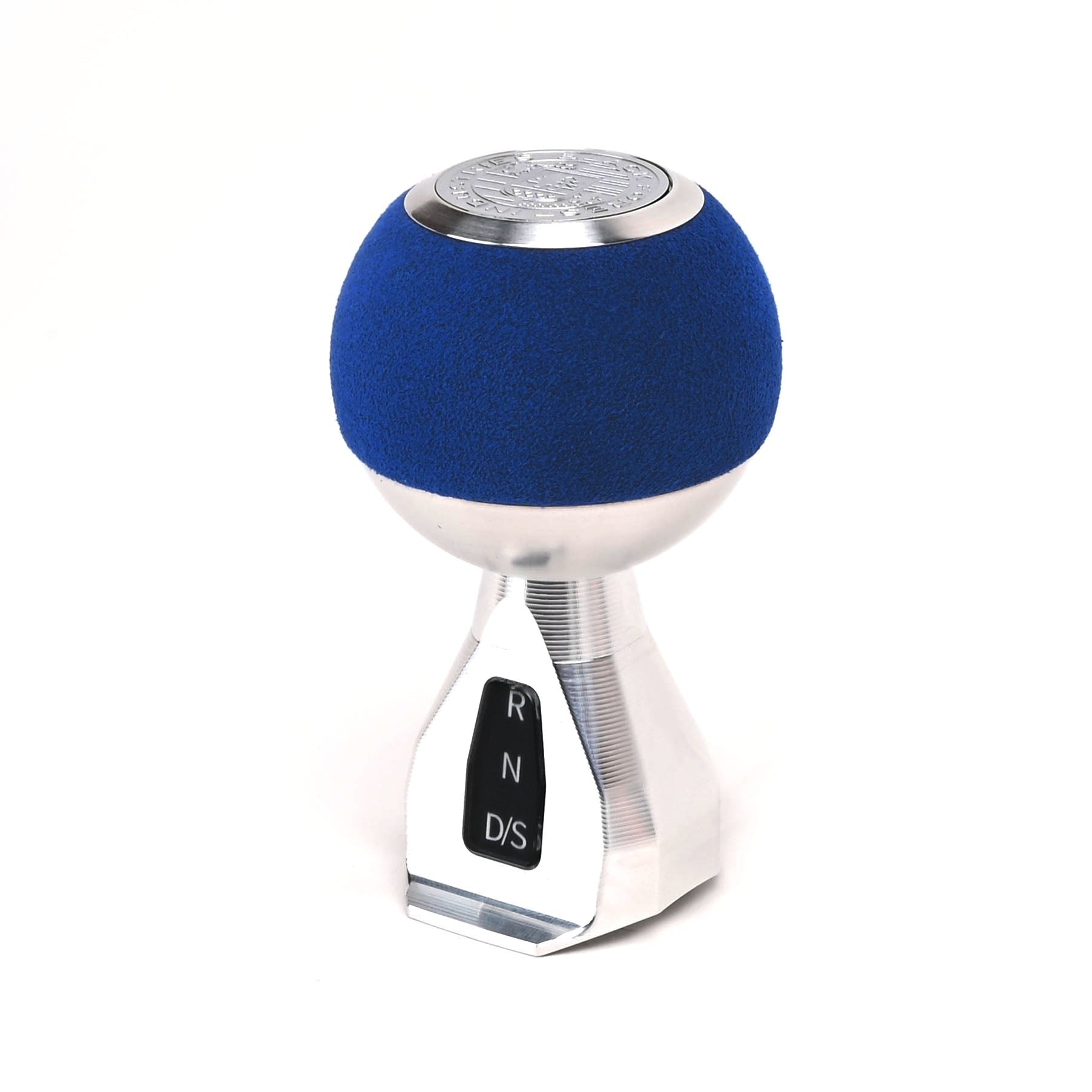 BFI GS2 Heavy Weight Shift Knob, Auto / DSG for Volkswagen Golf MK8 & Atlas Mk1 (2019–2026) - Blue Alcantara / Machined Finish