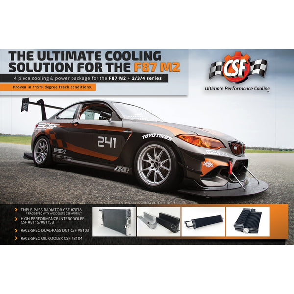 CSF Race Oil Cooler for BMW F87 M2 (N55) Race-Spec Oil Cooler