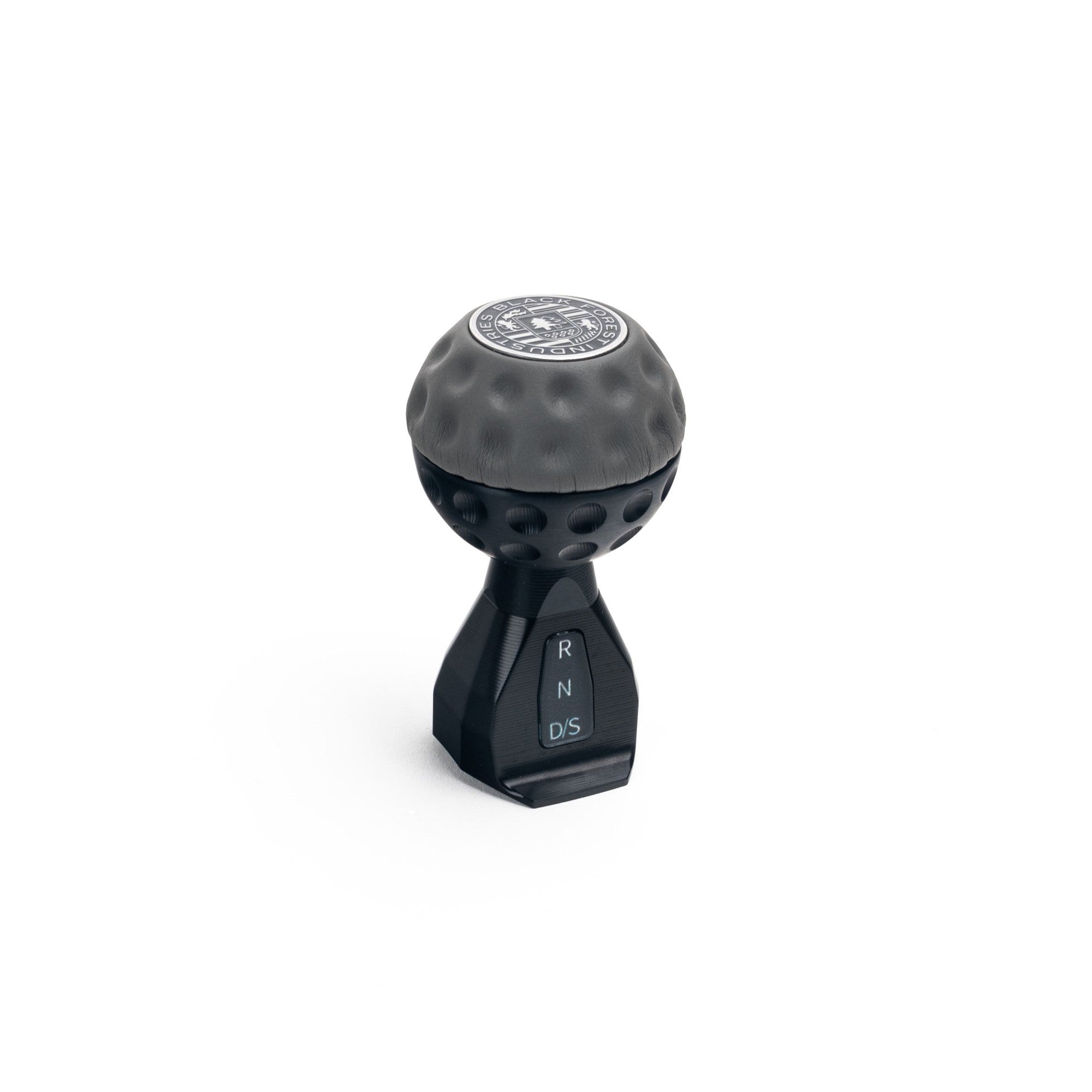 BFI GSB Heavy Weight Shift Knob, Auto / DSG for Volkswagen Golf MK8 & Atlas Mk1 (2019–2026) - Graphite Gray Napa Leather / Black Anodized