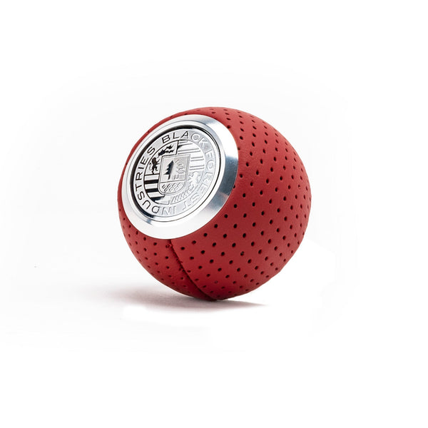 BFI GS2 Heavy Weight Shift Knob, Universal - Normal / Metric / Magma Red Air Leather / Machined Finish