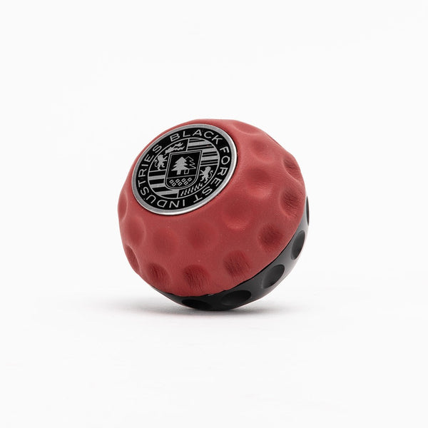 BFI GSB Heavy Weight Shift Knob, Universal - Magma Red Napa Leather / Black Anodized / Metric