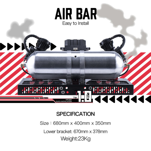 MaxLoad Air Bar P1 - Complete Air Suspension Management Kit