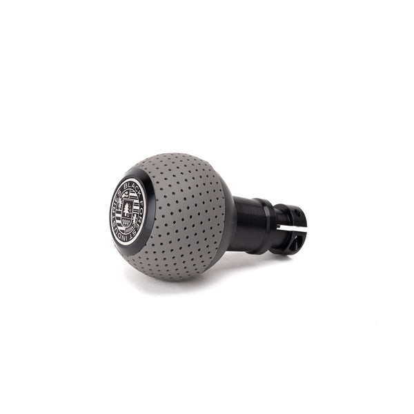 BFI GS2 Heavy Weight Shift Knob, Threaded - Graphite Gray Air Leather / Black Anodized