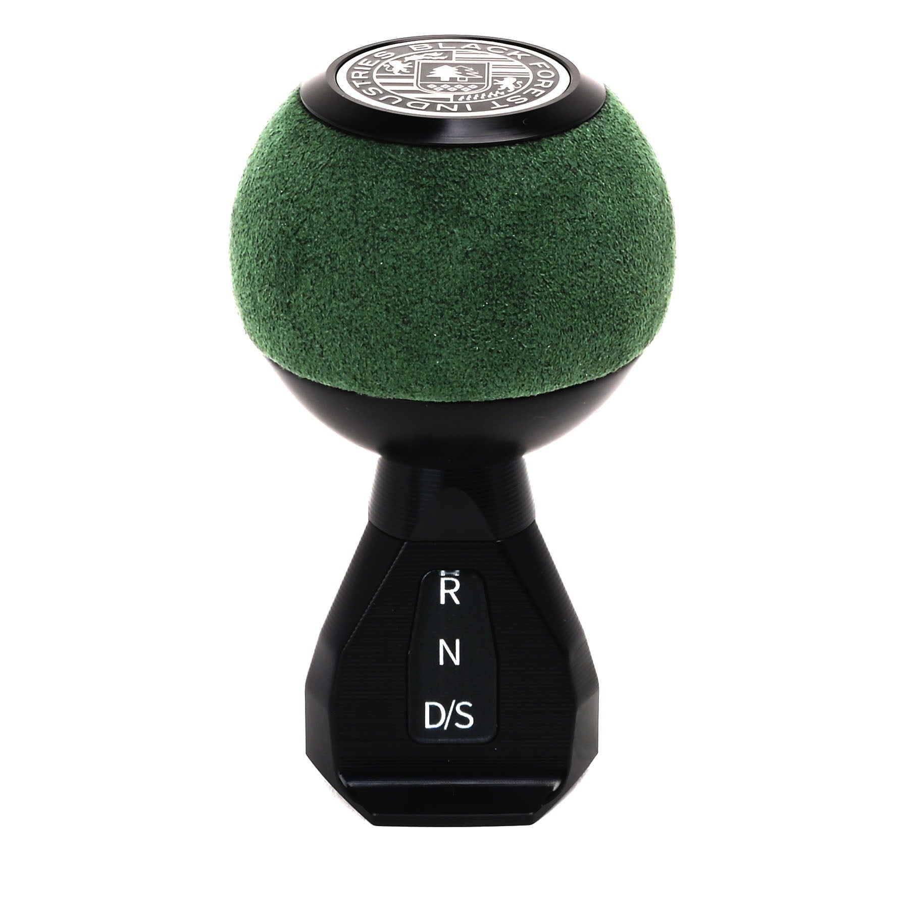 BFI GS2 Heavy Weight Shift Knob, Auto / DSG for Volkswagen Golf MK8 & Atlas Mk1 (2019–2026) - Emerald Green Alcantara / Black Anodized