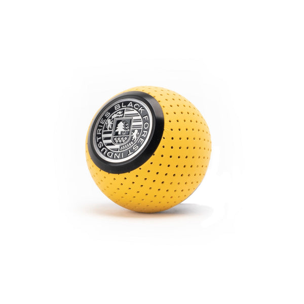 BFI GS2 Heavy Weight Shift Knob, Universal - Normal / Metric / Giallo Taurus Yellow Air Leather / Black Anodized