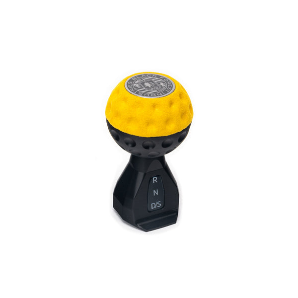 BFI GSB Heavy Weight Shift Knob, Auto / DSG for Volkswagen Golf MK8 & Atlas Mk1 (2019–2026) - Giallo Alcantara / Black Anodized