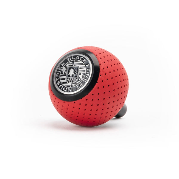 BFI GS2 Heavy Weight Shift Knob for Audi R8 42 / 4S (2006–2024) - Rosso Centaurus Air Leather / Black Anodized / V2