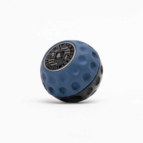 BFI GSB Heavy Weight Shift Knob, Universal - Maritime Blue Napa Leather / Black Anodized / Metric