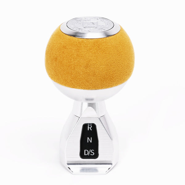 BFI GS2 Heavy Weight Shift Knob, Auto / DSG for Volkswagen Golf MK8 & Atlas Mk1 (2019–2026) - Caramel Alcantara / Machined Finish