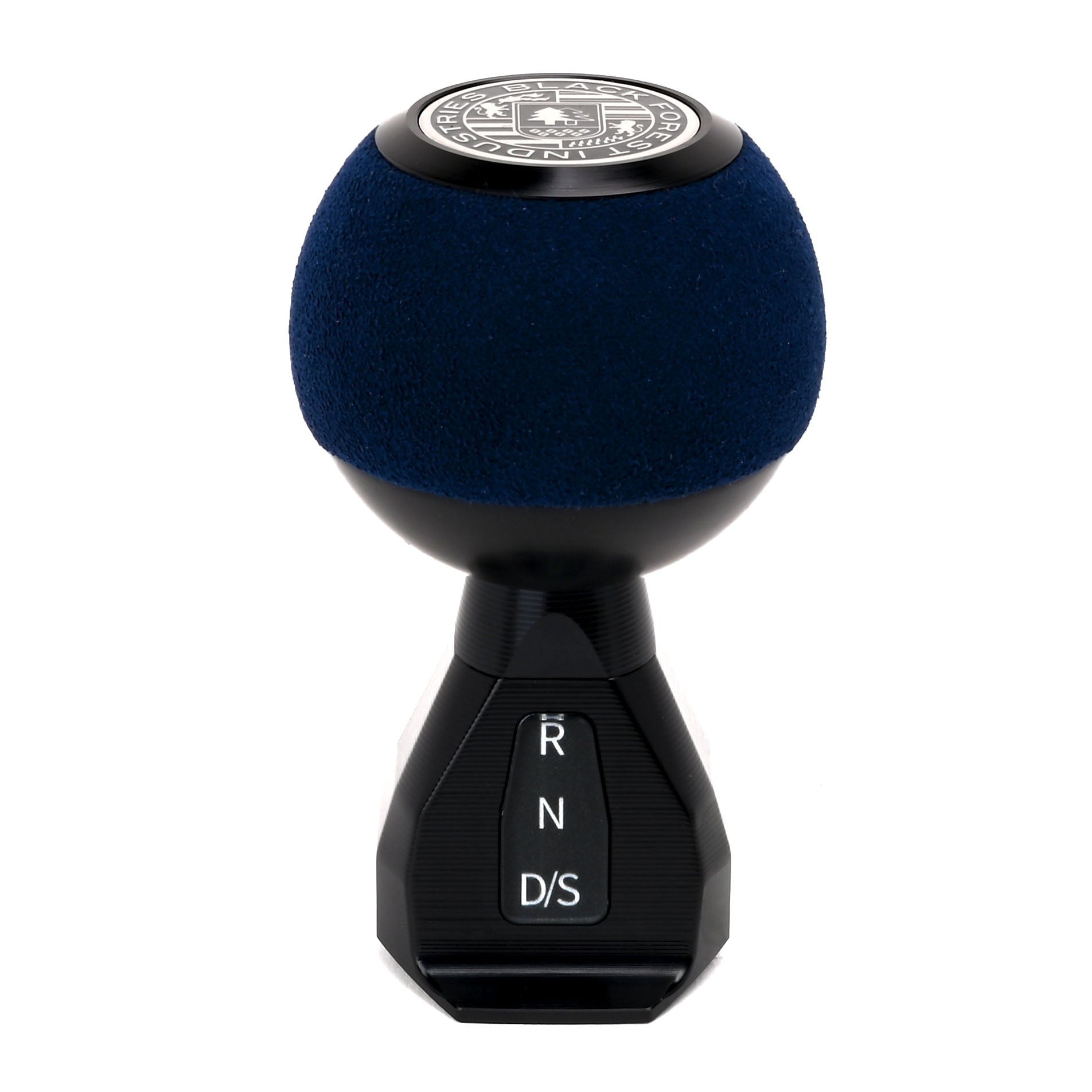 BFI GS2 Heavy Weight Shift Knob, Auto / DSG for Volkswagen Golf MK8 & Atlas Mk1 (2019–2026) - Royal Blue Alcantara / Black Anodized