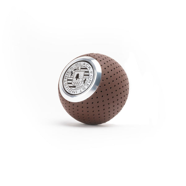 BFI GS2 Heavy Weight Shift Knob, Universal - Normal / Metric / Nougat Brown Air Leather / Machined Finish