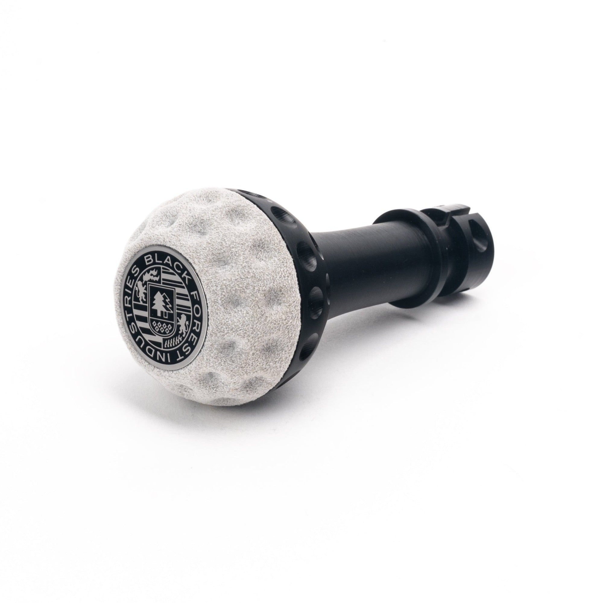 BFI GSB Heavy Weight Shift Knob, Auto / DSG, Golf Ball for Volkswagen Passat, Atlas, Eos, Passat CC & More (1999–2026) - Silver Gray Alcantara / Black Anodized