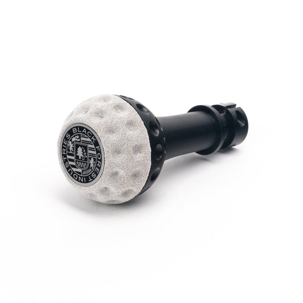 BFI GSB Heavy Weight Shift Knob, Auto / DSG, Golf Ball for Volkswagen Passat, Atlas, Eos, Passat CC & More (1999–2026) - Silver Gray Alcantara / Black Anodized