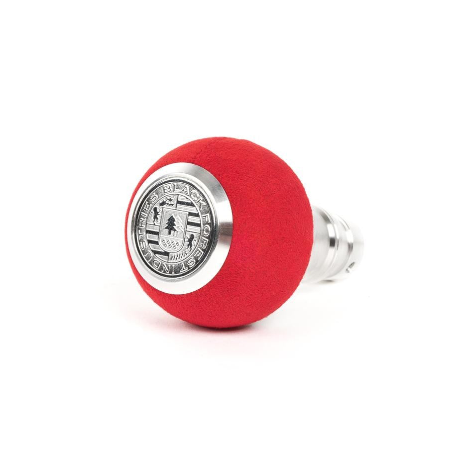 BFI GS2 Heavy Weight Shift Knob, Auto / DSG for BMW 3 Series, Z3, 5 Series, 7 Series & More (1990–2010) - Red Alcantara / Machined Finish