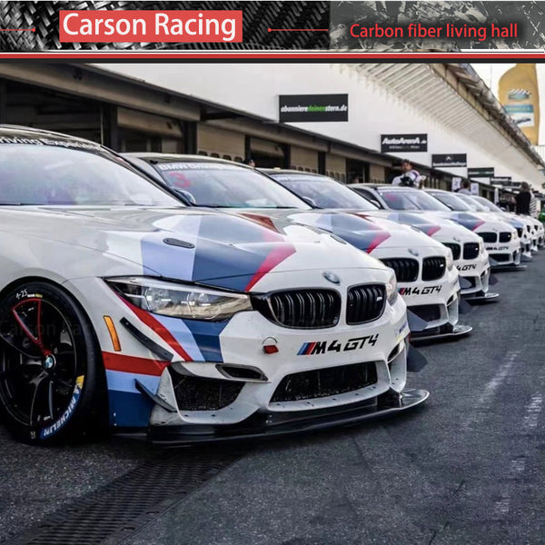 GT4 Dry Carbon Fiber Front Bumper Lip for BMW M3 F80 / M4 F82 / M4 F83 (2014-2020)