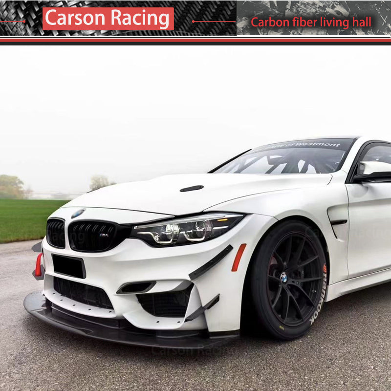 GT4 Dry Carbon Fiber Front Bumper Lip for BMW M3 F80 / M4 F82 / M4 F83 (2014-2020)