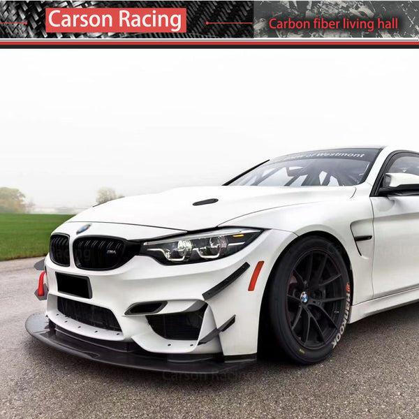 GT4 Dry Carbon Fiber Front Bumper Lip for BMW M3 F80 / M4 F82 / M4 F83 (2014-2020)