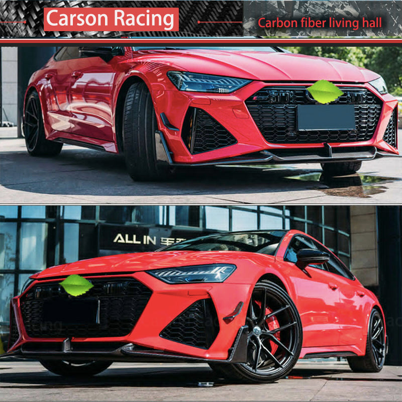 Carbon Fiber Front Bumper Lip — Audi RS7 (C8 / 4KA) (2020+)