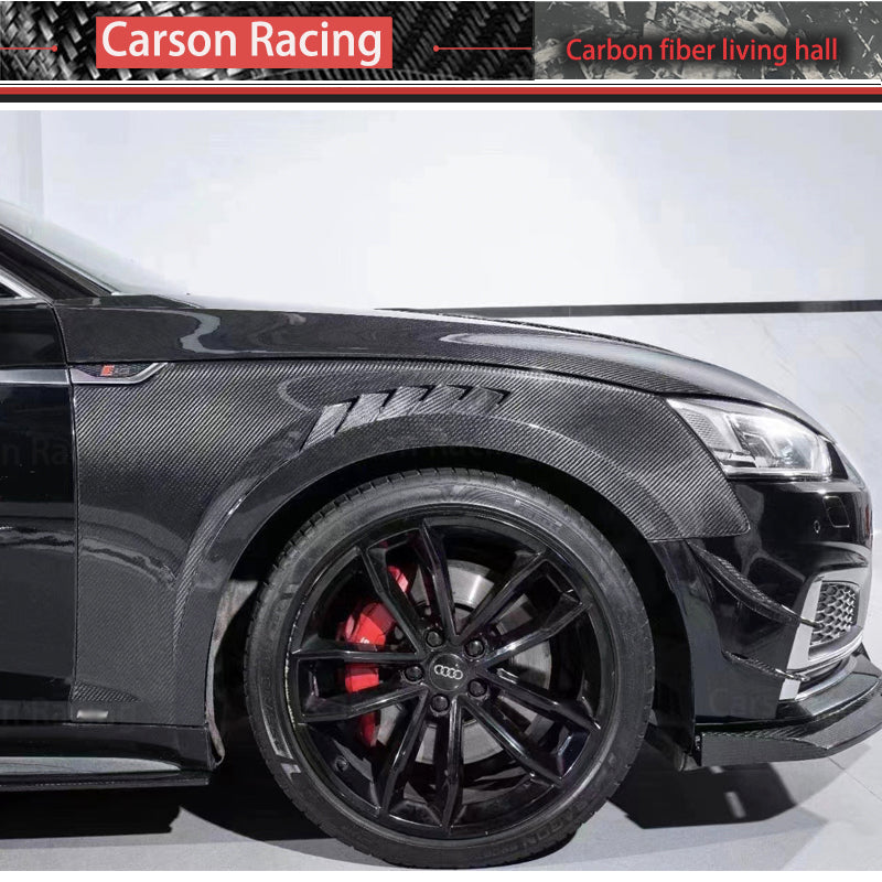 Carbon Fiber Front Bumper Air Intake Vent Trim Set — Audi A5 / S5 (F5) (2017–2019)