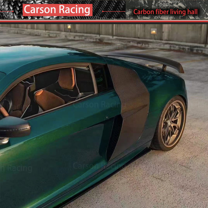 Carbon Fiber OEM+ Side Blade Door Panels — Audi R8 Coupe (2008–2015)