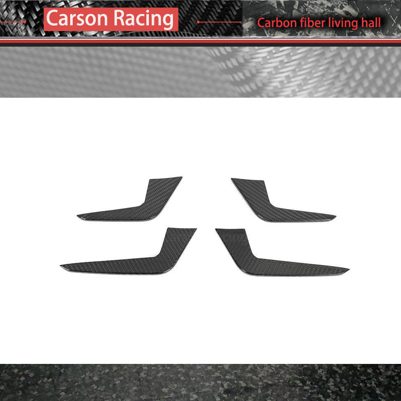 Dry Carbon Fiber Front Bumper Wind Knife Air Intake Vent Panels — Audi RS5 (2018–2025)