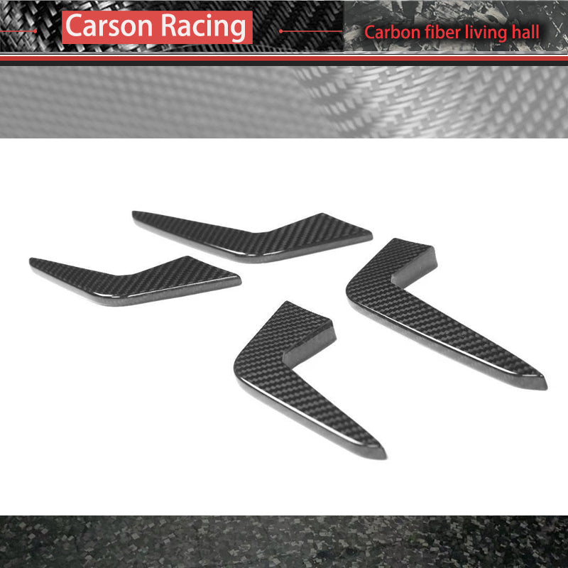 Dry Carbon Fiber Front Bumper Wind Knife Air Intake Vent Panels — Audi RS5 (2018–2025)