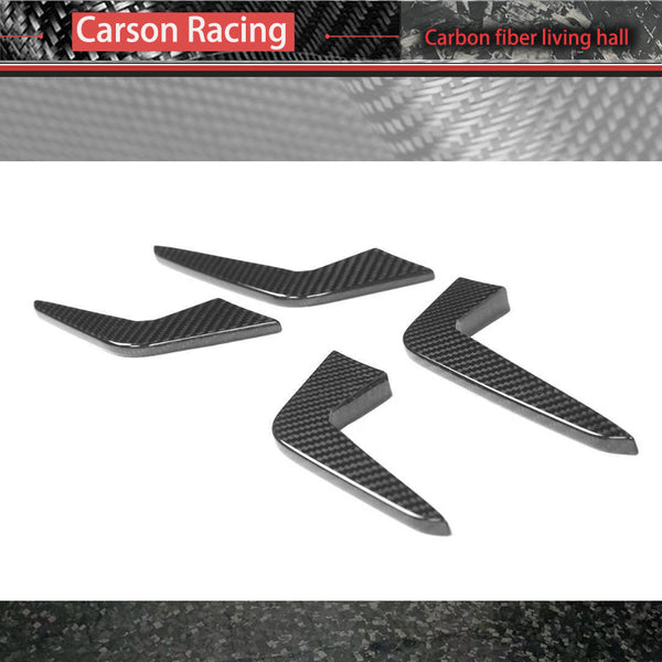 Dry Carbon Fiber Front Bumper Wind Knife Air Intake Vent Panels — Audi RS5 (2018–2025)