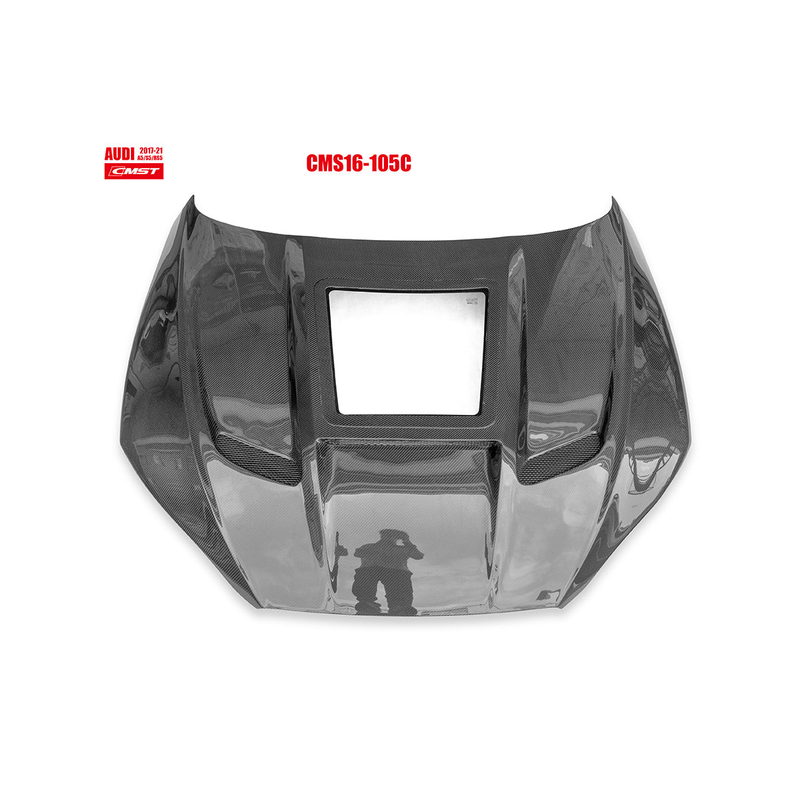Carbon Fiber CMST Style Hood with Glass Window — Audi A5 / S5 / RS5 (B9/B9.5) (2017–2024)