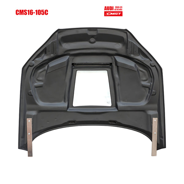 Carbon Fiber CMST Style Hood with Glass Window — Audi A5 / S5 / RS5 (B9/B9.5) (2017–2024)