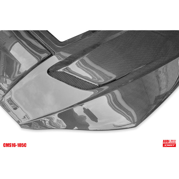 Carbon Fiber CMST Style Hood with Glass Window — Audi A5 / S5 / RS5 (B9/B9.5) (2017–2024)