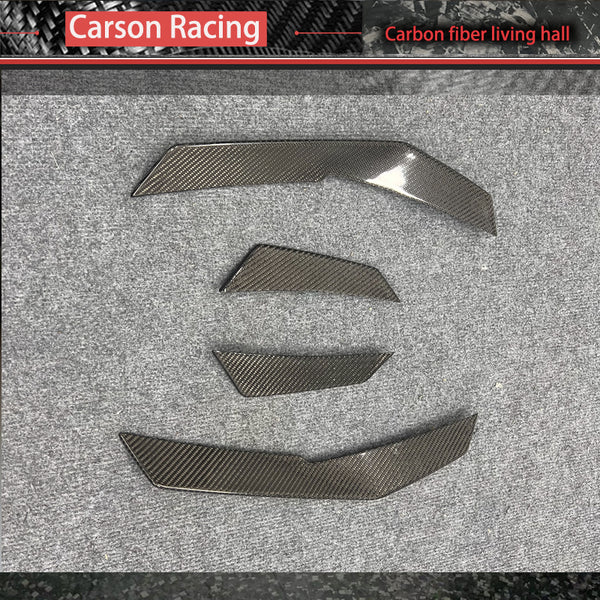 Carbon Fiber Front Bumper Side Canards — Audi R8 V8 / V10 (2017–2024)