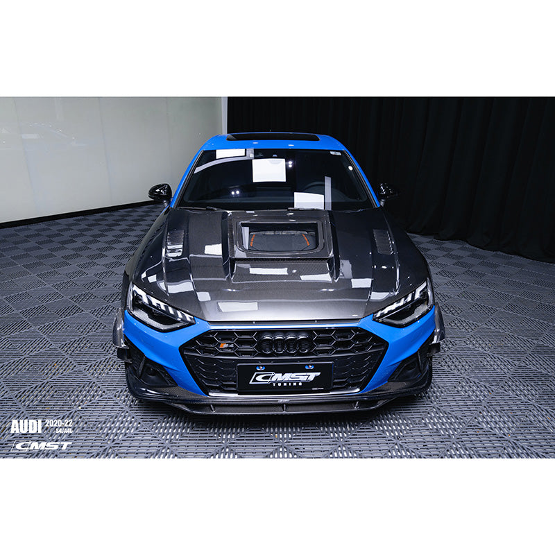 Carbon Fiber CMST Style Front Bumper Lip — Audi A4 S Line / S4 (B9/B9.5) (2017–2024)