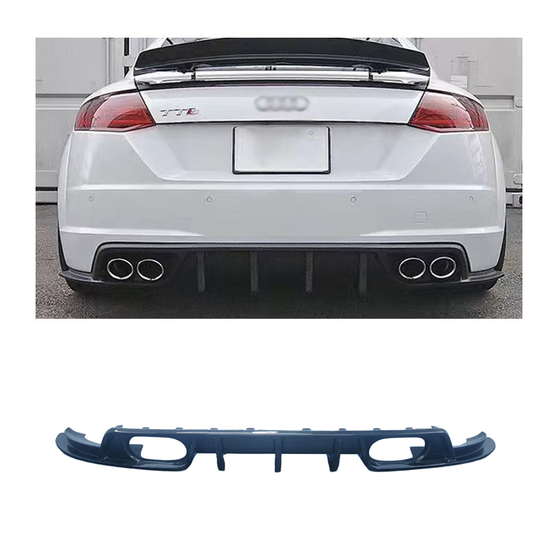 Carbon Fiber Rear Diffuser Lip — Audi TT (MK3) (2017–2019)