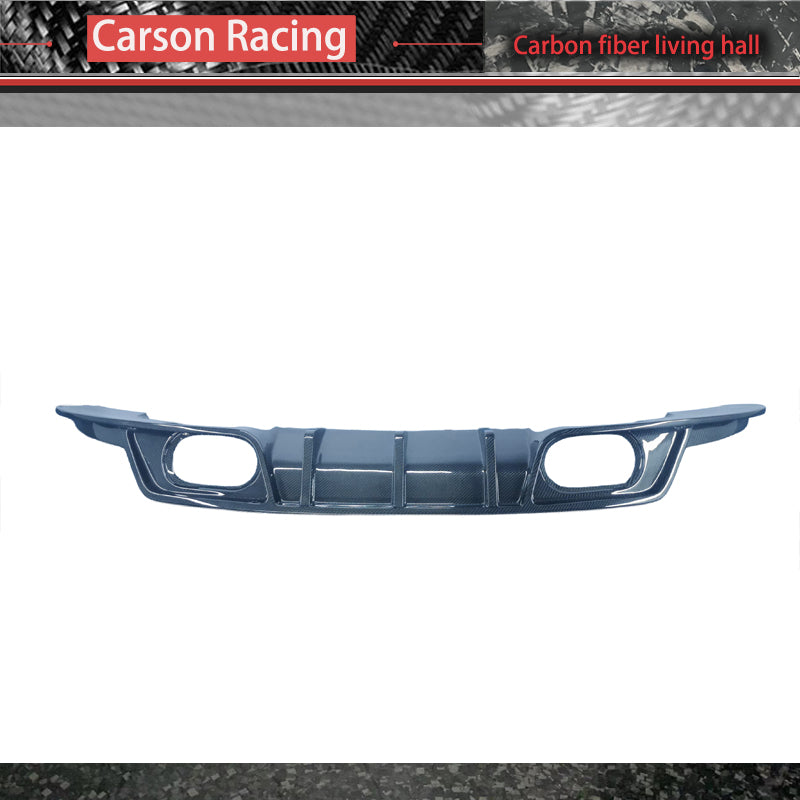 Carbon Fiber Rear Diffuser Lip — Audi TT (MK3) (2017–2019)