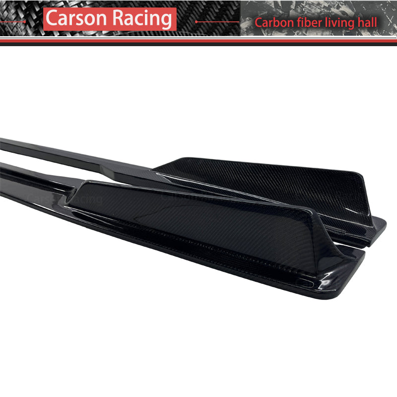 Forged Carbon Fiber Side Skirt Extensions — Audi TTS / TT RS (MK3 / 8S) (2015–2019)