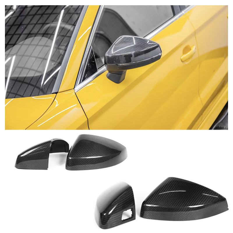 Carbon Fiber Mirror Caps — Audi A3 / S3 / RS3 (8V) (2013–2020)