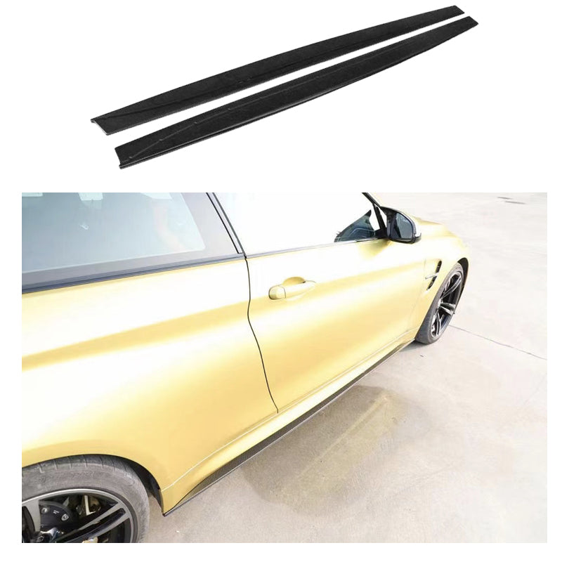 MP Style Carbon Fiber Side Skirt Extensions for BMW M3 F80 / M4 F82 / M4 F83 (2014-2020)