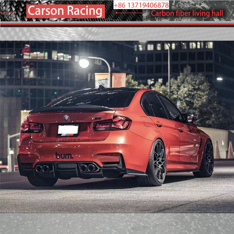 MP Style Carbon Fiber Side Skirt Extensions for BMW M3 F80 / M4 F82 / M4 F83 (2014-2020)