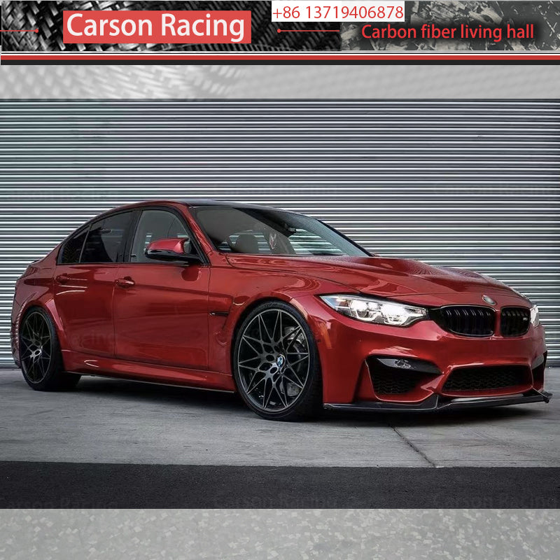 MP Style Carbon Fiber Side Skirt Extensions for BMW M3 F80 / M4 F82 / M4 F83 (2014-2020)