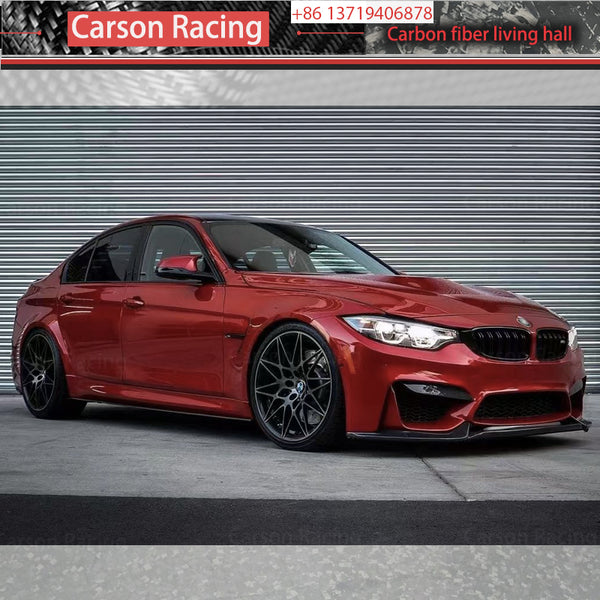 MP Style Carbon Fiber Side Skirt Extensions for BMW M3 F80 / M4 F82 / M4 F83 (2014-2020)