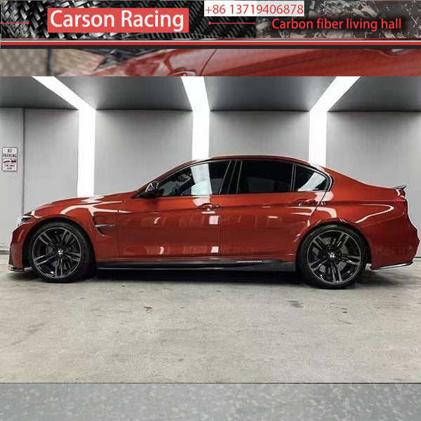 RZ Style Carbon Fiber Side Skirt Extensions for BMW M3 F80 / M4 F82 (2014-2020)