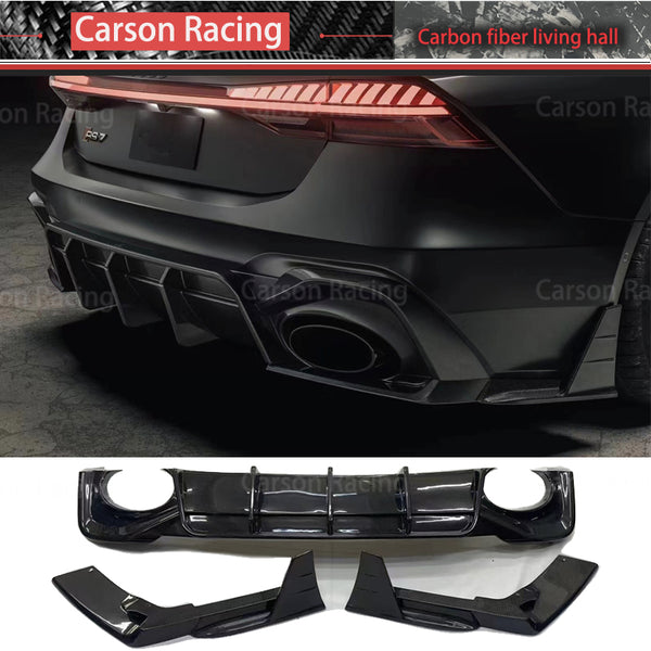 Carbon Fiber FD Style Rear Bumper Lip Spoiler — Audi RS6 (C8) / RS7 (C8) (2020–2022)