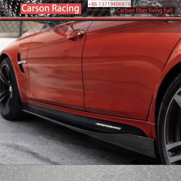 RZ Style Carbon Fiber Side Skirt Extensions for BMW M3 F80 / M4 F82 (2014-2020)