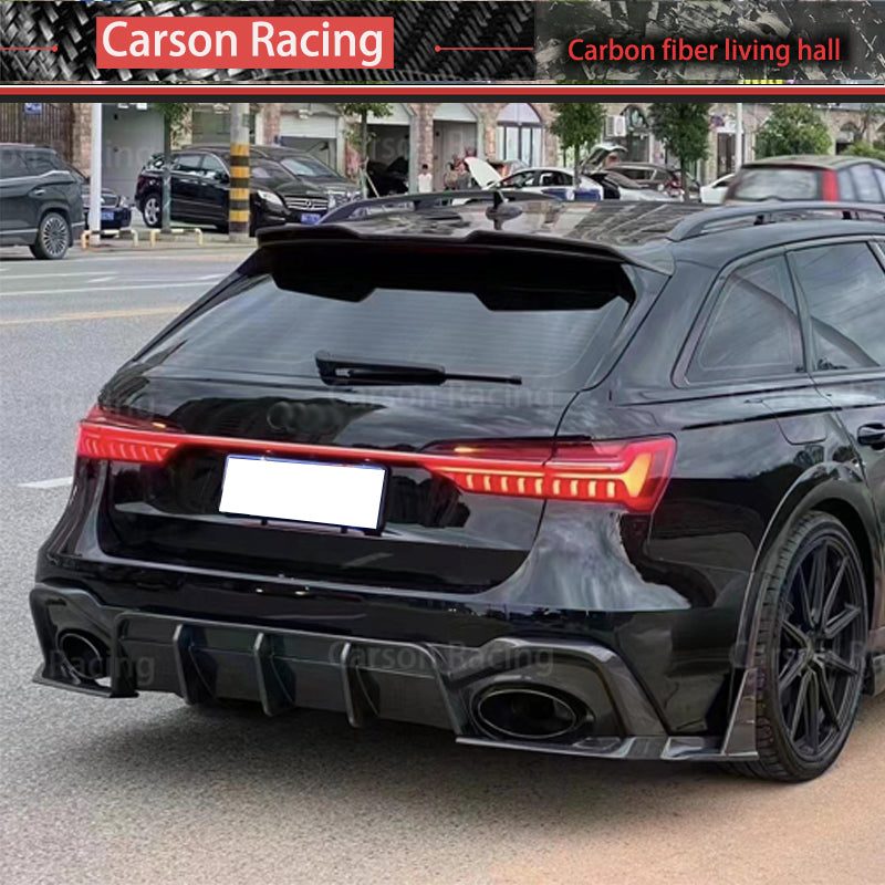 Carbon Fiber FD Style Rear Bumper Lip Spoiler — Audi RS6 (C8) / RS7 (C8) (2020–2022)