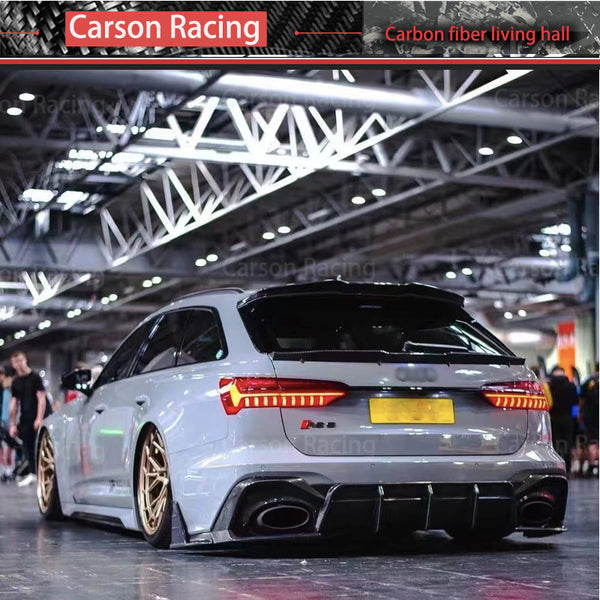 Carbon Fiber FD Style Rear Bumper Lip Spoiler — Audi RS6 (C8) / RS7 (C8) (2020–2022)