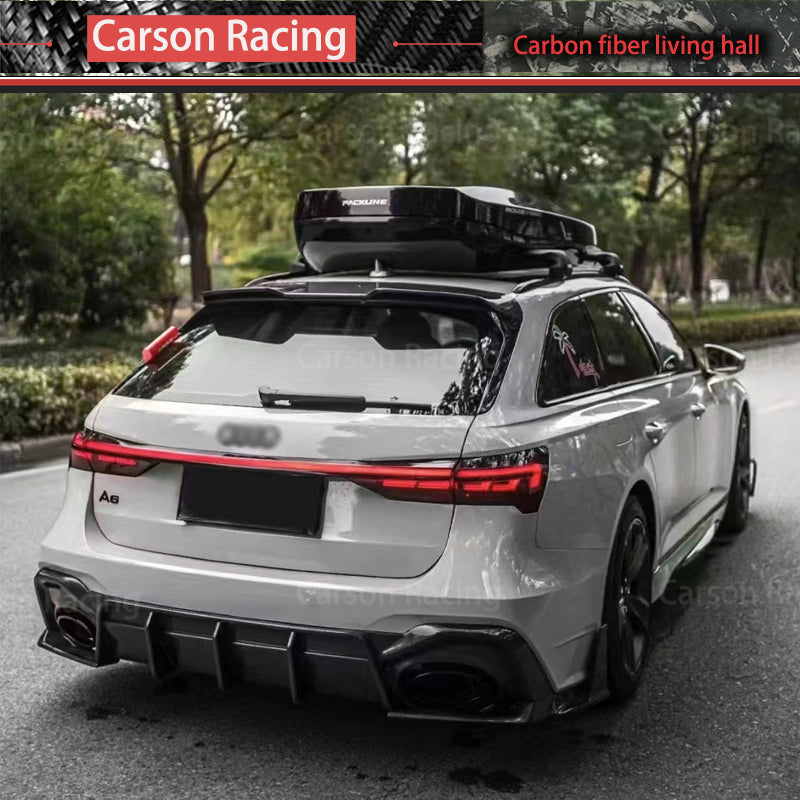 Carbon Fiber FD Style Rear Bumper Lip Spoiler — Audi RS6 (C8) / RS7 (C8) (2020–2022)